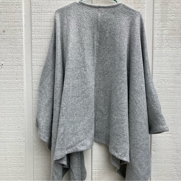 Isabel Maternity Open Cardigan ONE SIZE Gray Shawl Sweater Layering Lagenlook - Picture 2 of 4